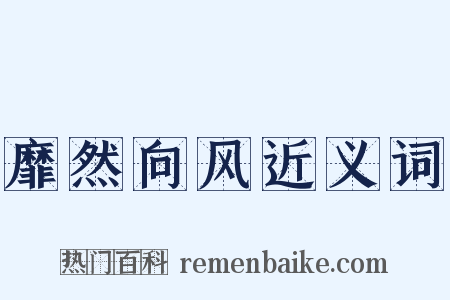 靡然向风近义词是什么意思的图片